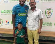 Miguel Borja Visita los camerinos de Jaguares